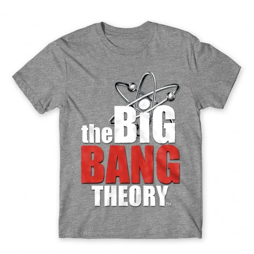 Sportszürke Agymenők férfi rövid ujjú póló - The Big Bang Theory Logo