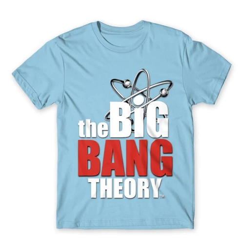 Világoskék Agymenők férfi rövid ujjú póló - The Big Bang Theory Logo