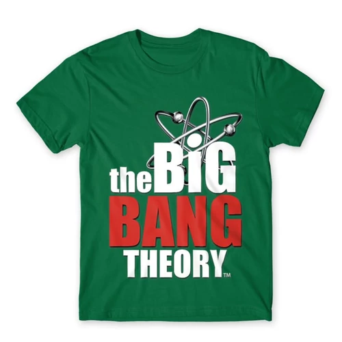 Zöld Agymenők férfi rövid ujjú póló - The Big Bang Theory Logo