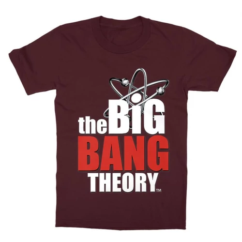 Bordó Agymenők gyerek rövid ujjú póló - The Big Bang Theory Logo