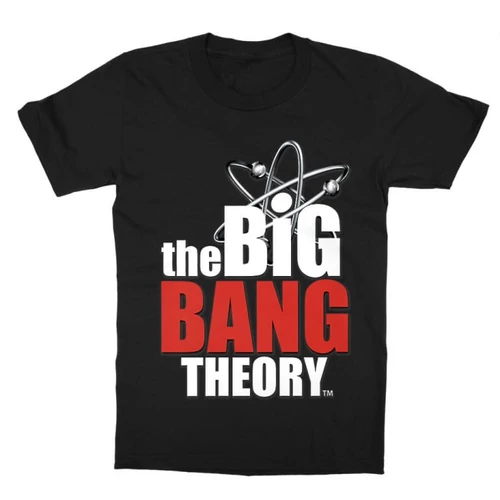 Fekete Agymenők gyerek rövid ujjú póló - The Big Bang Theory Logo