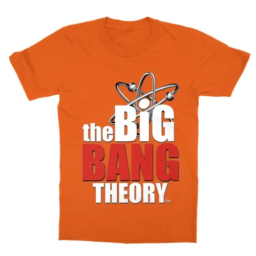 Narancs Agymenők gyerek rövid ujjú póló - The Big Bang Theory Logo