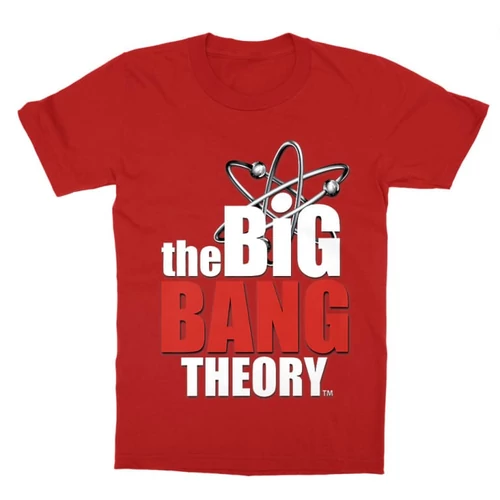 Piros Agymenők gyerek rövid ujjú póló - The Big Bang Theory Logo