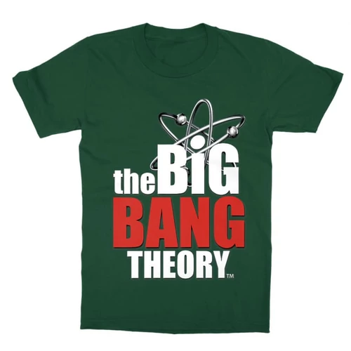 Sötétzöld Agymenők gyerek rövid ujjú póló - The Big Bang Theory Logo