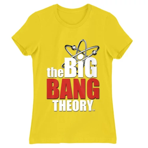 Citromsárga Agymenők női rövid ujjú póló - The Big Bang Theory Logo