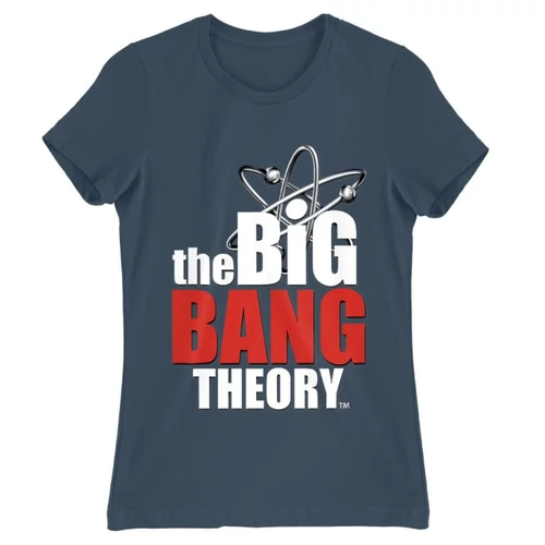 Denim Agymenők női rövid ujjú póló - The Big Bang Theory Logo