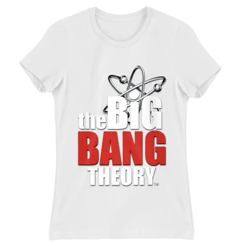 Fehér Agymenők női rövid ujjú póló - The Big Bang Theory Logo