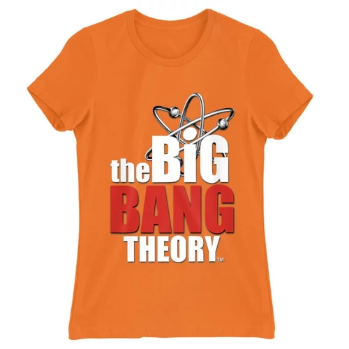 Narancs Agymenők női rövid ujjú póló - The Big Bang Theory Logo