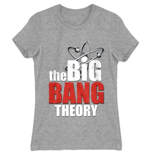 Sportszürke Agymenők női rövid ujjú póló - The Big Bang Theory Logo