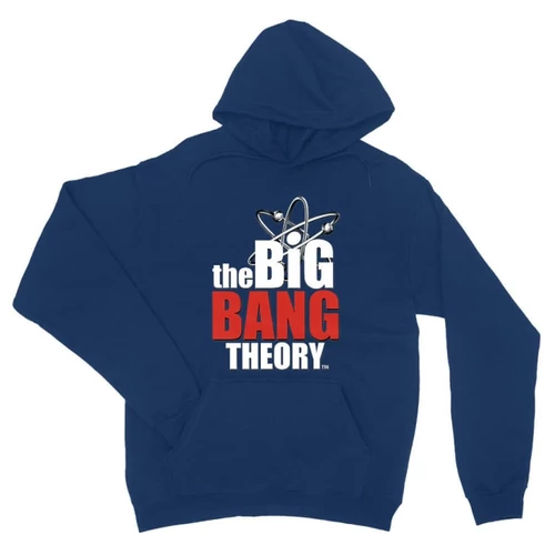 Királykék Agymenők unisex kapucnis pulóver - The Big Bang Theory Logo