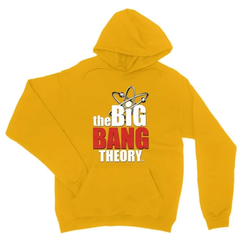 Sárga Agymenők unisex kapucnis pulóver - The Big Bang Theory Logo