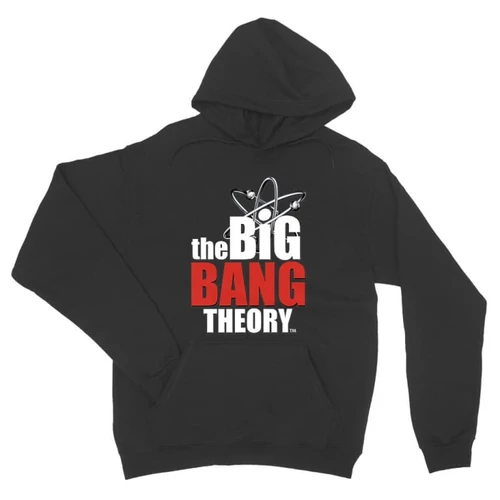 Sötétszükre Agymenők unisex kapucnis pulóver - The Big Bang Theory Logo