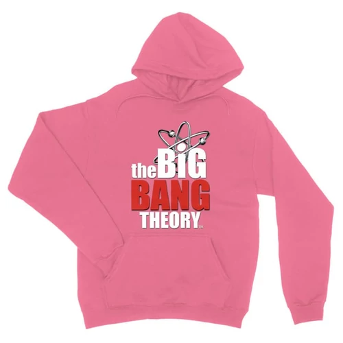 Világos rózsasín Agymenők unisex kapucnis pulóver - The Big Bang Theory Logo