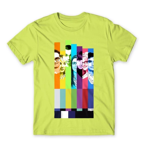 Almazöld Agymenők férfi rövid ujjú póló - The Big Bang Theory Colors
