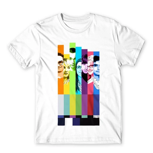 Fehér Agymenők férfi rövid ujjú póló - The Big Bang Theory Colors
