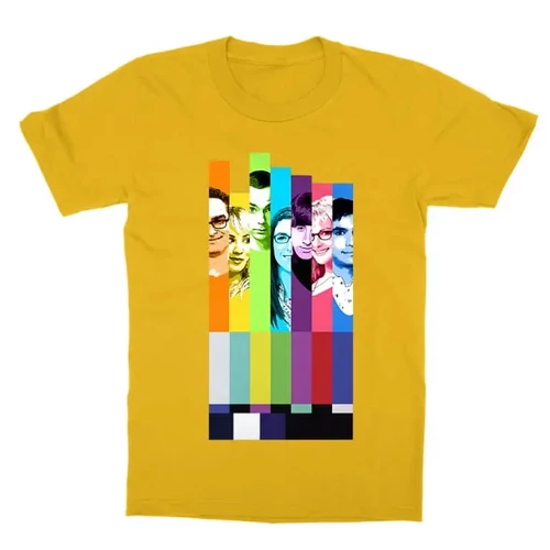 Sárga Agymenők gyerek rövid ujjú póló - The Big Bang Theory Colors