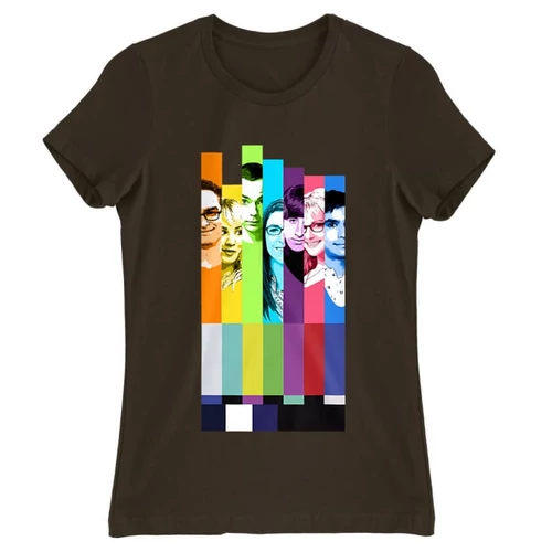 Barna Agymenők női rövid ujjú póló - The Big Bang Theory Colors