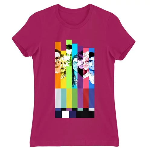 Pink Agymenők női rövid ujjú póló - The Big Bang Theory Colors