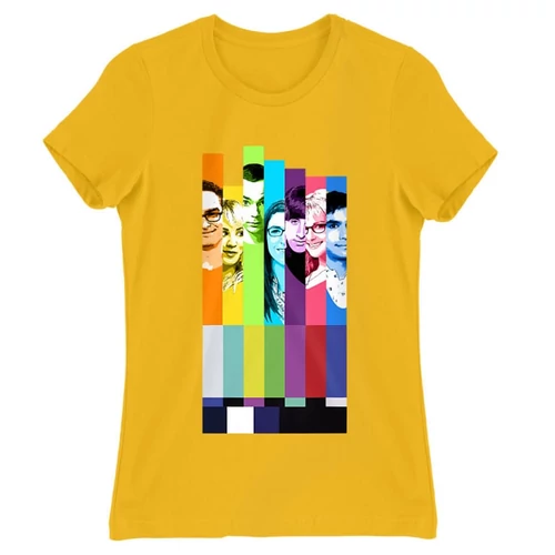 Sárga Agymenők női rövid ujjú póló - The Big Bang Theory Colors