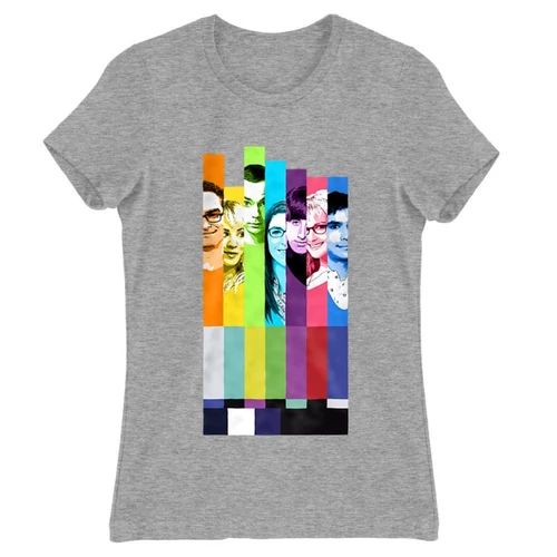 Sportszürke Agymenők női rövid ujjú póló - The Big Bang Theory Colors