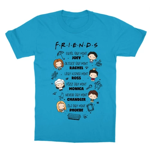 Atollkék Jóbarátok gyerek rövid ujjú póló - Úgy mint