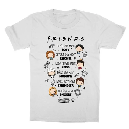 Fehér Jóbarátok gyerek rövid ujjú póló - Úgy mint