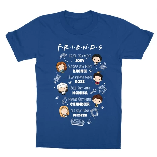 Királykék Jóbarátok gyerek rövid ujjú póló - Úgy mint
