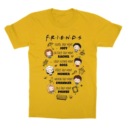 Sárga Jóbarátok gyerek rövid ujjú póló - Úgy mint