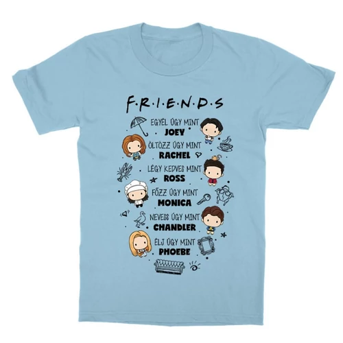 Világoskék Jóbarátok gyerek rövid ujjú póló - Úgy mint