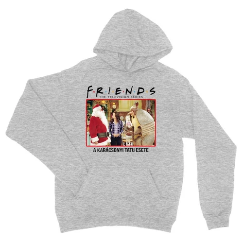Sportszürke Jóbarátok kapucnis pulóver - A karácsonyi tatu esete