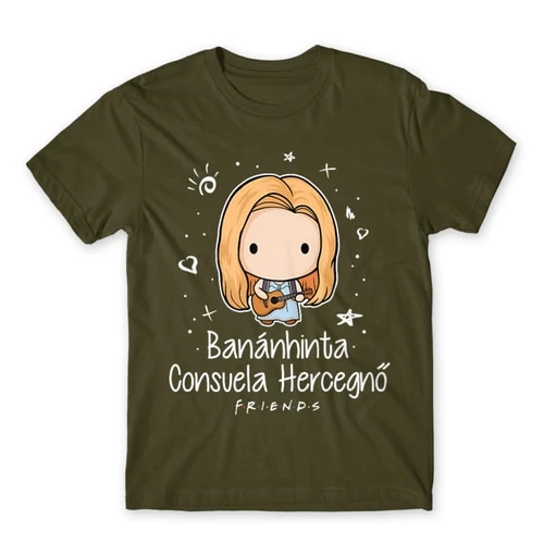 Khaki Jóbarátok férfi rövid ujjú póló - Banánhinta - Pheobe
