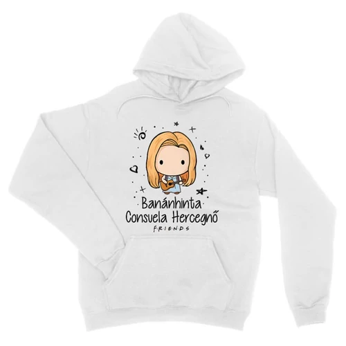 Fehér Jóbarátok kapucnis pulóver - Banánhinta - Pheobe