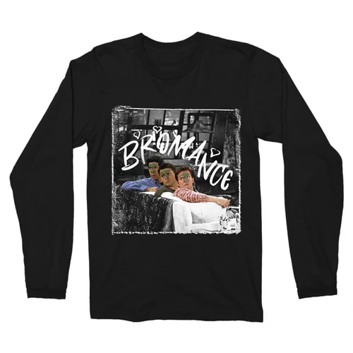 Fekete Jóbarátok férfi hosszú ujjú póló - Bromance