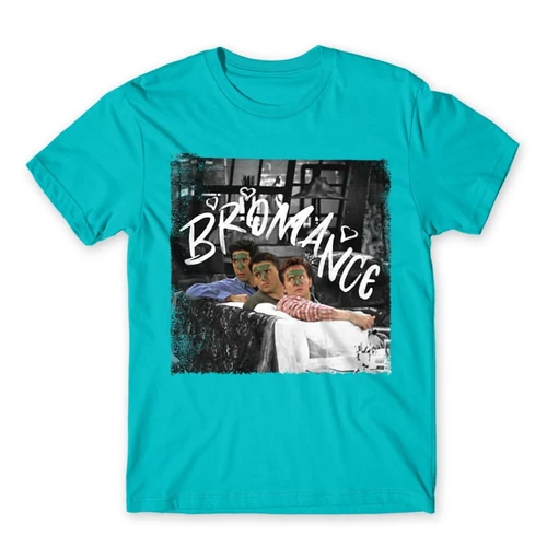 Atolkék Jóbarátok férfi rövid ujjú póló - Bromance