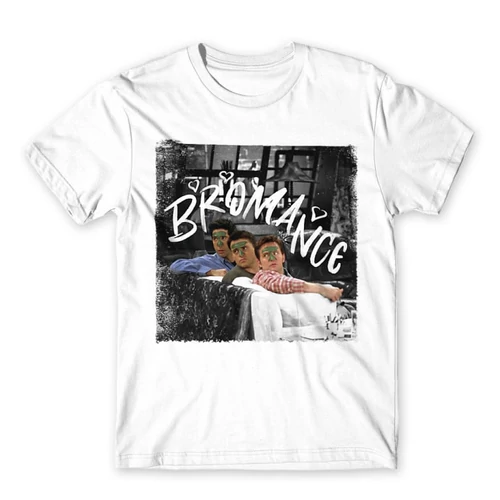 Fehér Jóbarátok férfi rövid ujjú póló - Bromance