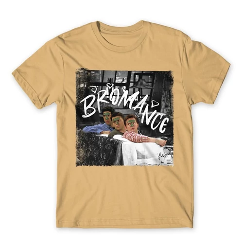 Homok Jóbarátok férfi rövid ujjú póló - Bromance