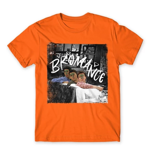 Narancs Jóbarátok férfi rövid ujjú póló - Bromance