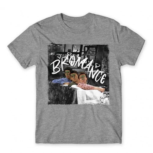 Sportszürke Jóbarátok férfi rövid ujjú póló - Bromance