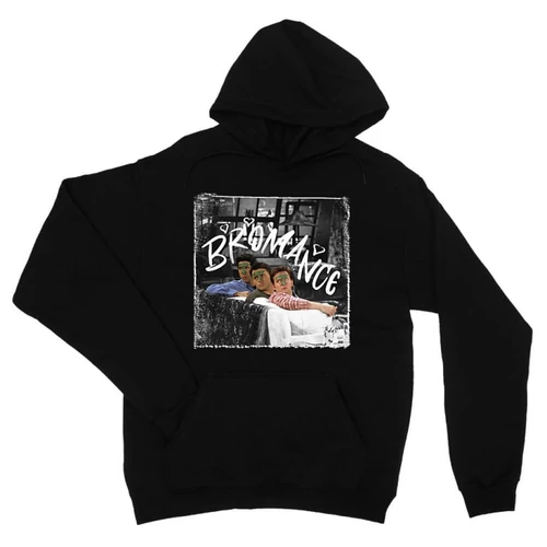 Fekete Jóbarátok kapucnis pulóver - Bromance