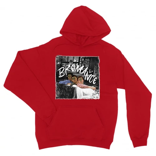 Piros Jóbarátok kapucnis pulóver - Bromance