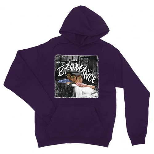 Sötétlila Jóbarátok kapucnis pulóver - Bromance