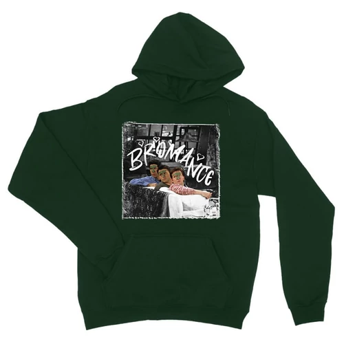 Sötétzöld Jóbarátok kapucnis pulóver - Bromance