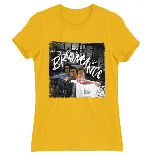 Sárga Jóbarátok női rövid ujjú póló - Bromance