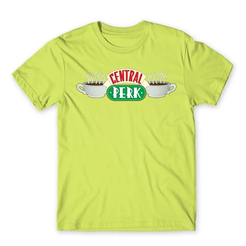 Almazöld Jóbarátok férfi rövid ujjú póló - Central Perk Logo