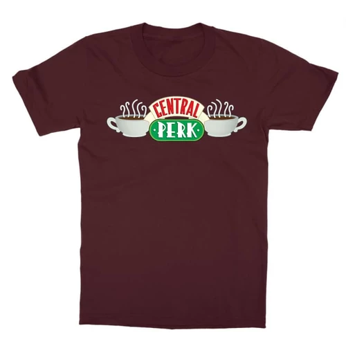 Bordó Jóbarátok gyerek rövid ujjú póló - Central Perk Logo