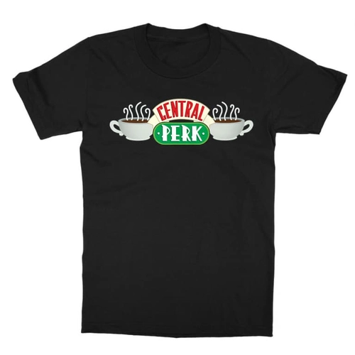 Fekete Jóbarátok gyerek rövid ujjú póló - Central Perk Logo