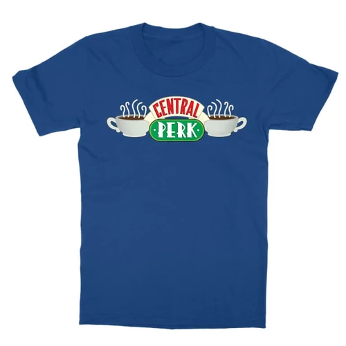 Királykék Jóbarátok gyerek rövid ujjú póló - Central Perk Logo
