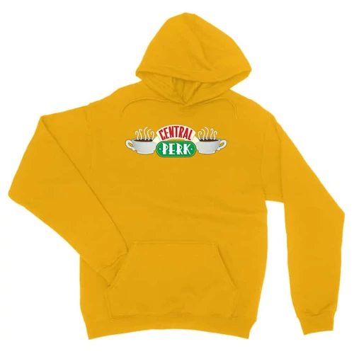 Sárga Jóbarátok unisex kapucnis pulóver - Central Perk Logo