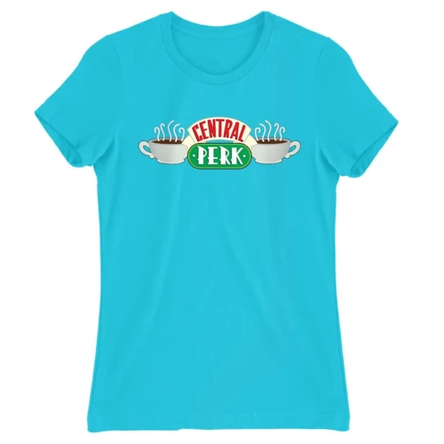Atollkék Jóbarátok női rövid ujjú póló - Central Perk Logo