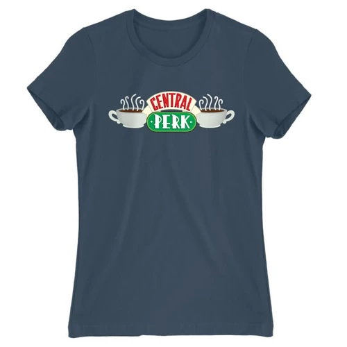Denim Jóbarátok női rövid ujjú póló - Central Perk Logo